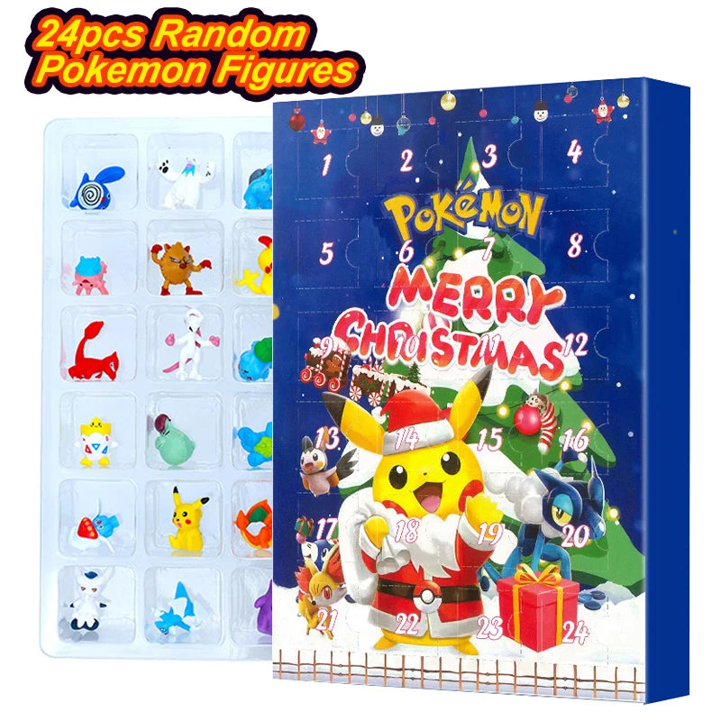 Pokemon Figure Christmas Halloween Advent Calendar Gift Kawaii Pikachu Anime Figural Action 24Pcs Set PVC Model Kid Toys