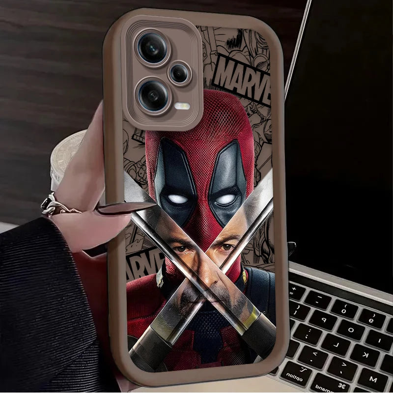 Marvel Deadpool Wolverine Phone Case for Xiaomi Redmi Note 13 12 11 Pro Plus 5G 12S 11S 10S 10 9 9S 8 12C 13C 4G A3 Soft Cover