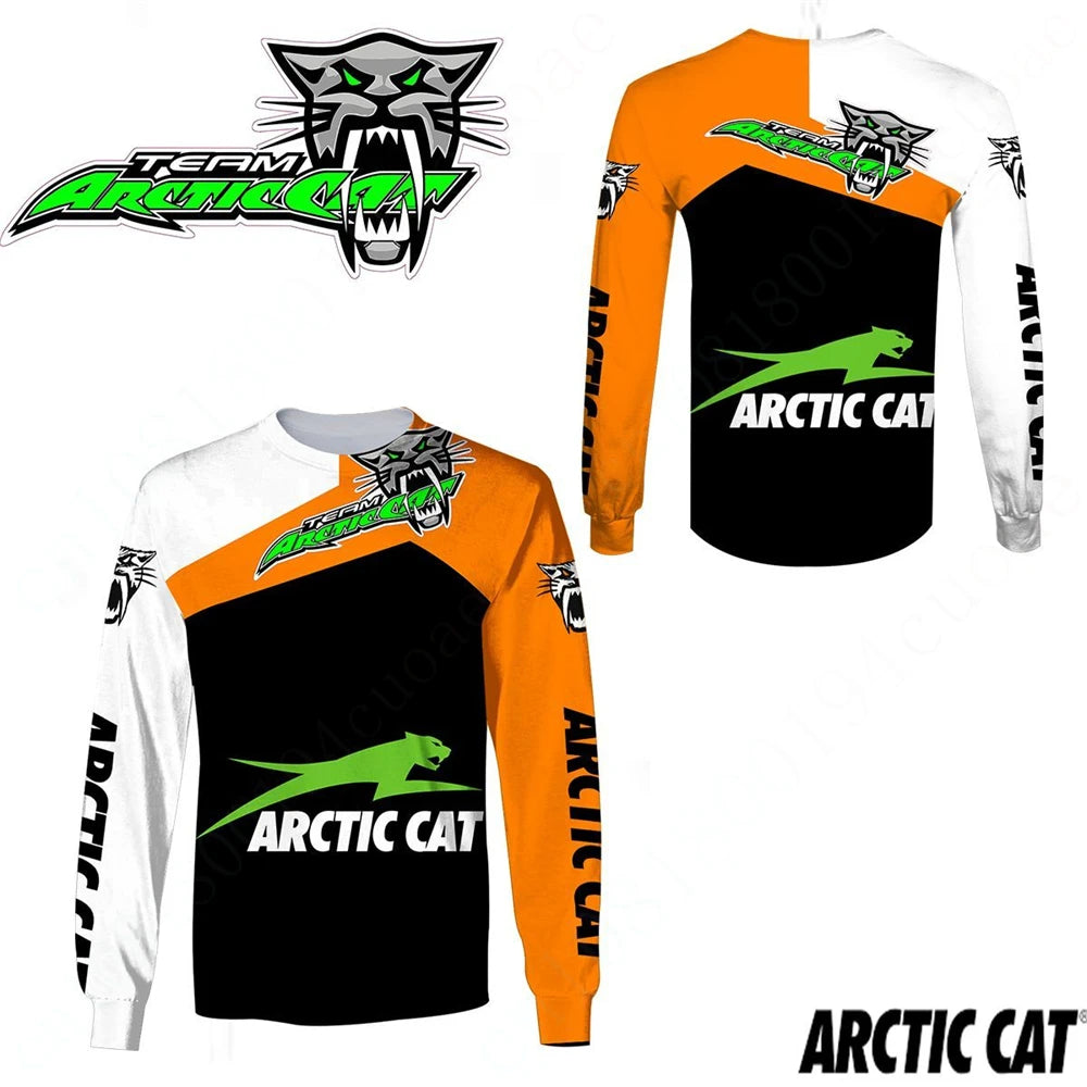 Arctic Cat T Shirt For Men Women Anime Oversized T-shirt Harajuku O Neck Long Sleeve Unisex Clothing Casual 3D Printing T-shirts