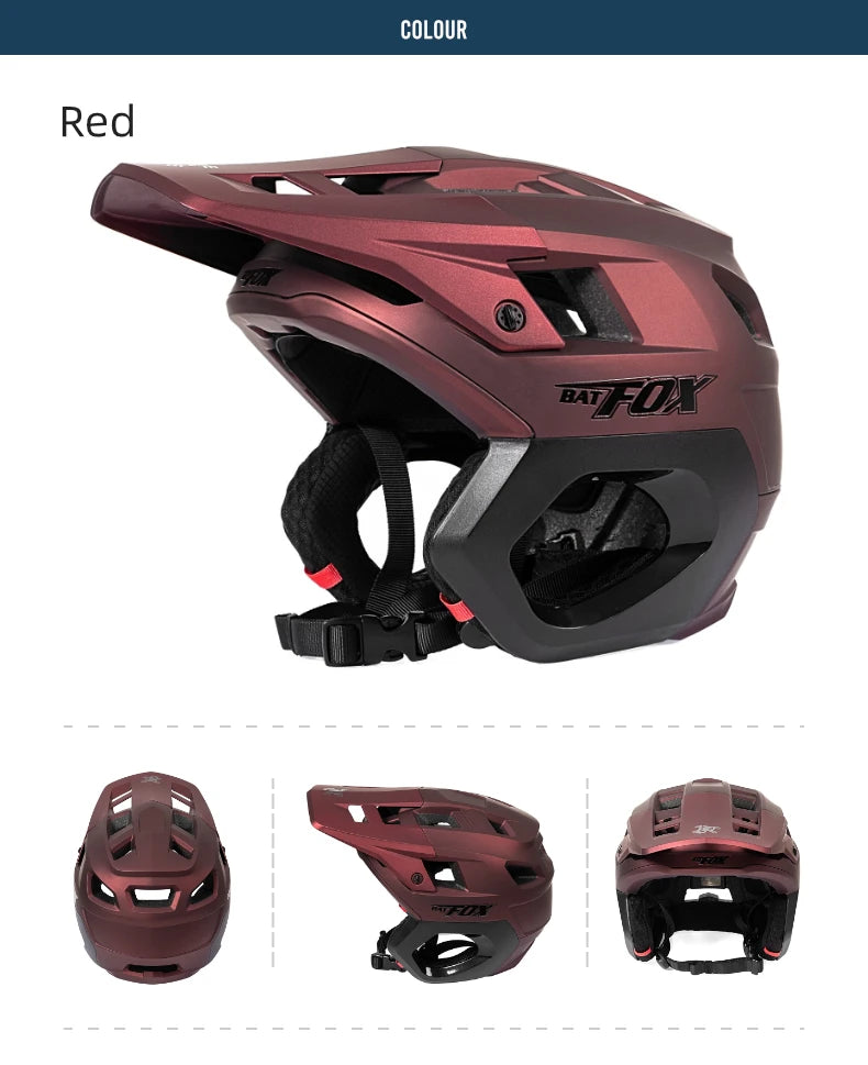 BATFOX bike helmet cycling dh mtb Integrally-molded helmet road mountain safely hat men racing riding casco ciclismo helmets