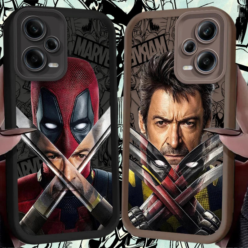 Marvel Deadpool Wolverine Phone Case for Xiaomi Redmi Note 13 12 11 Pro Plus 5G 12S 11S 10S 10 9 9S 8 12C 13C 4G A3 Soft Cover