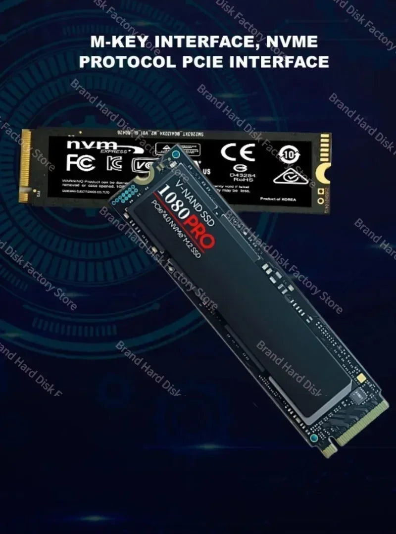 Newest 1080pro SSD NVMe M.2 2280 1TB 2TB 4TB 8TB Hard Disk Internal Solid State Drive PCIe 5.0 for PS5 Laptop PC Desktop Laptop