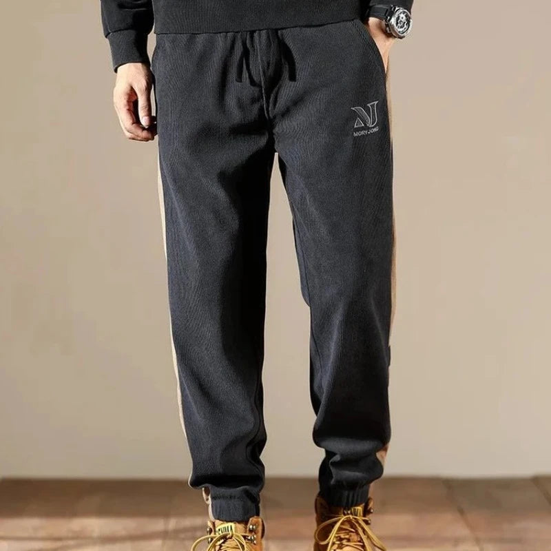 Fleece-lined Corduroy Trousers Man Baggy Cargo Pants For Men Street Luxury Aesthetic Cheapest Slacks Casual Techwear Designer