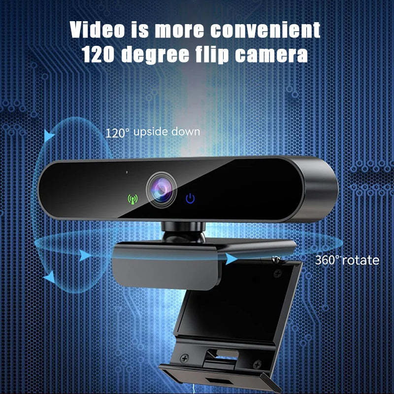 Full HD 4K Webcam 1080P 30FPS Autofocus Streaming Web Camera PC Living Stream Laptop Camera With Mics Webcams for Tiktok/YouTube