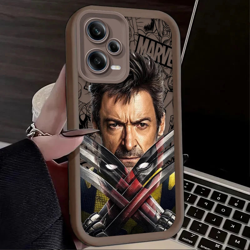 Marvel Deadpool Wolverine Phone Case for Xiaomi Redmi Note 13 12 11 Pro Plus 5G 12S 11S 10S 10 9 9S 8 12C 13C 4G A3 Soft Cover