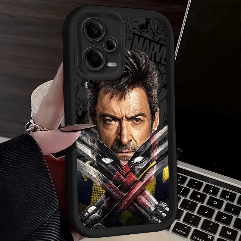 Marvel Deadpool Wolverine Phone Case for Xiaomi Redmi Note 13 12 11 Pro Plus 5G 12S 11S 10S 10 9 9S 8 12C 13C 4G A3 Soft Cover