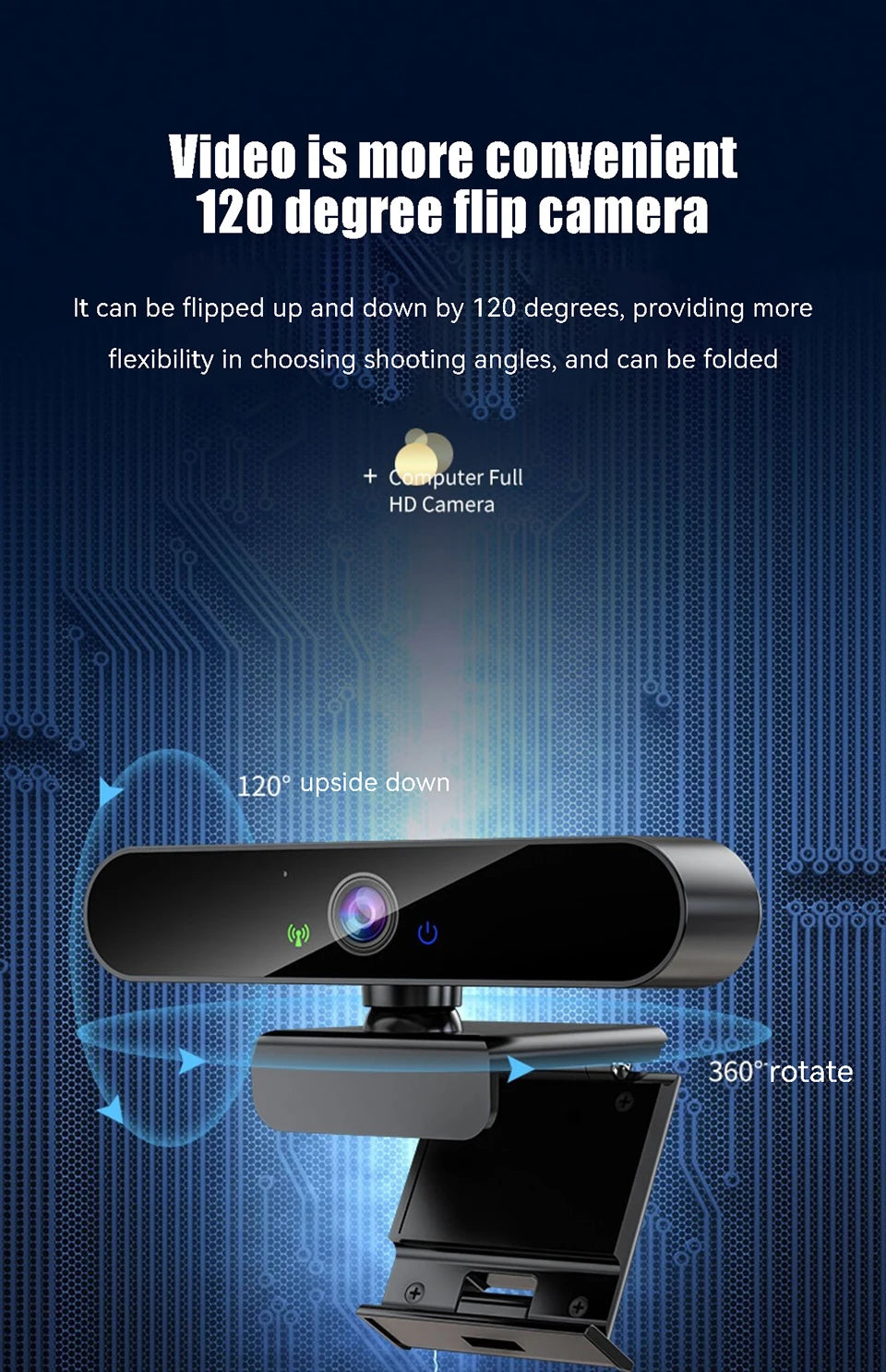 Full HD 4K Webcam 1080P 30FPS Autofocus Streaming Web Camera PC Living Stream Laptop Camera With Mics Webcams for Tiktok/YouTube