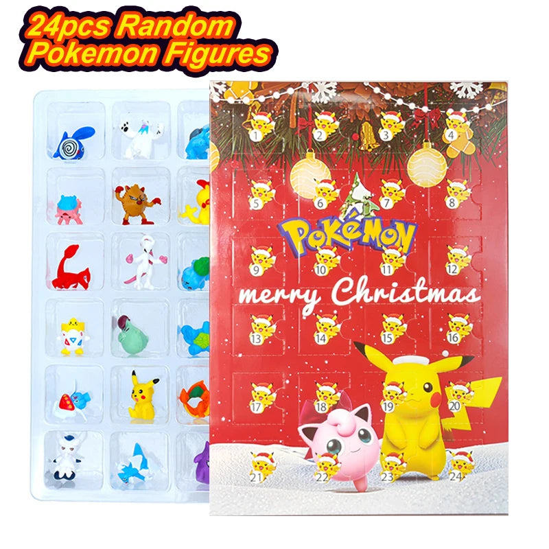 Pokemon Figure Christmas Halloween Advent Calendar Gift Kawaii Pikachu Anime Figural Action 24Pcs Set PVC Model Kid Toys