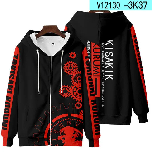 Japan Anime Date A Live Girl Tokisaki Kurumi Nightmare 3D Printed Men's Sweatshirt Hooded Hoodies Harajuku Casual Man Clothing