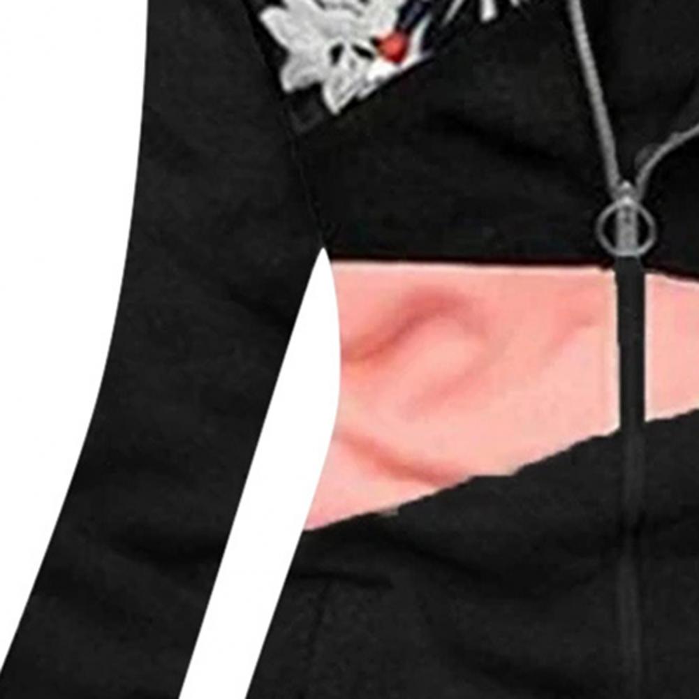 Stylish Hoodie Coat Zipper All Match Outwear Warm Pockets Sweatshirt