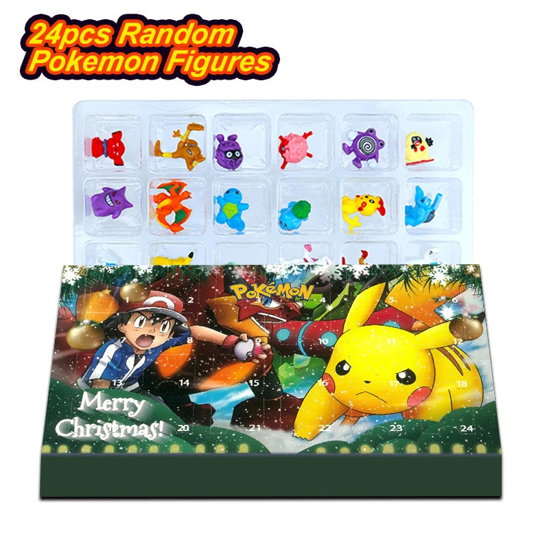 Pokemon Figure Christmas Halloween Advent Calendar Gift Kawaii Pikachu Anime Figural Action 24Pcs Set PVC Model Kid Toys