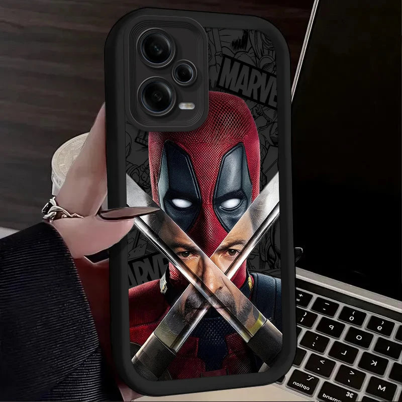 Marvel Deadpool Wolverine Phone Case for Xiaomi Redmi Note 13 12 11 Pro Plus 5G 12S 11S 10S 10 9 9S 8 12C 13C 4G A3 Soft Cover