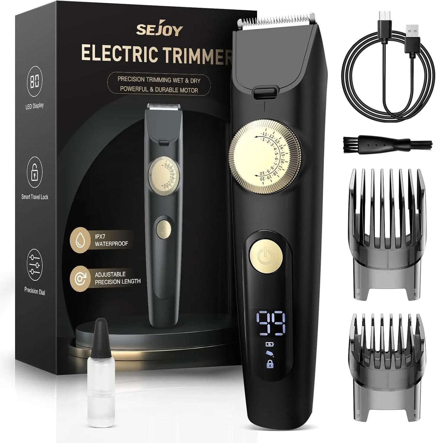 SEJOY Beard Trimmer for Men Hair Clipper for Mustache Clippers for Hair Cutting Cordless  Hair Trimmer