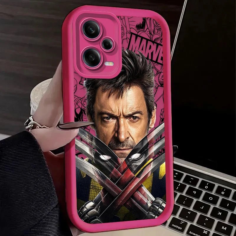 Marvel Deadpool Wolverine Phone Case for Xiaomi Redmi Note 13 12 11 Pro Plus 5G 12S 11S 10S 10 9 9S 8 12C 13C 4G A3 Soft Cover