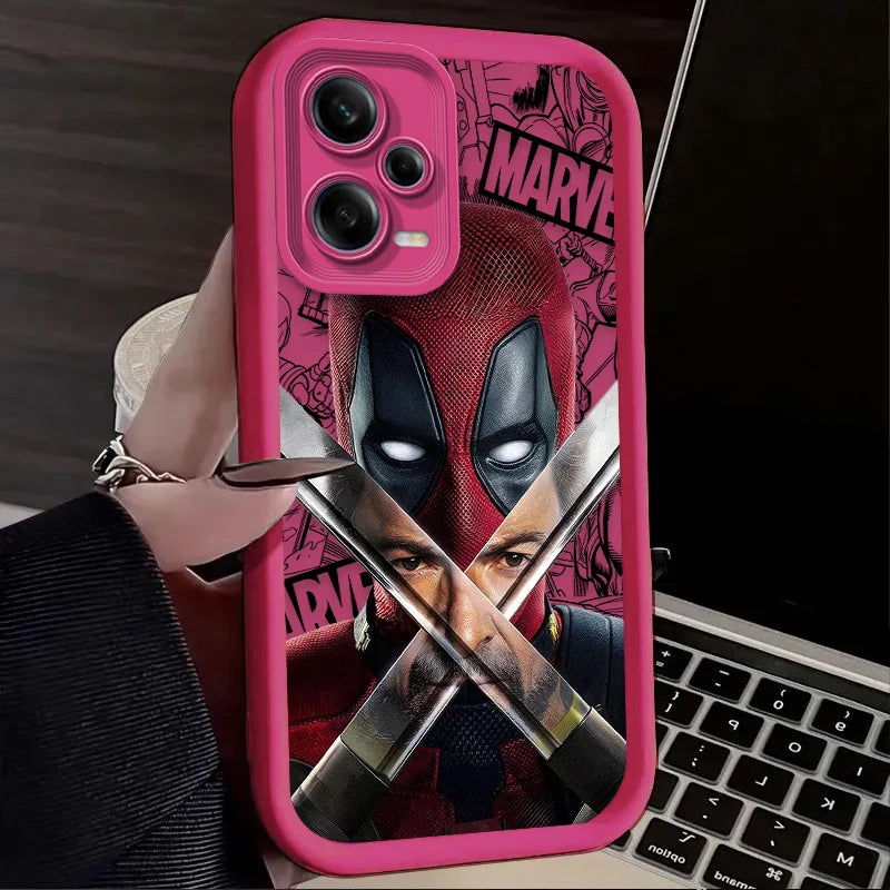 Marvel Deadpool Wolverine Phone Case for Xiaomi Redmi Note 13 12 11 Pro Plus 5G 12S 11S 10S 10 9 9S 8 12C 13C 4G A3 Soft Cover