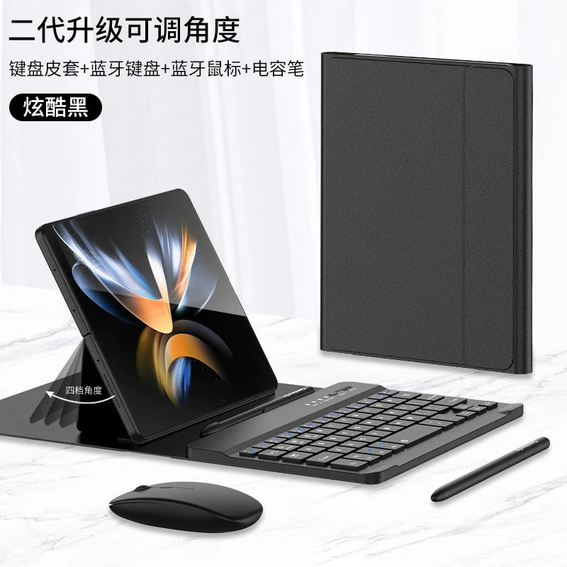 Wireless keyboard For Samsung Galaxy Z Fold 6 5 4 3 2 Case Mous Foldable Desk Mobile Phone Holder Aluminium For OnePlus Open